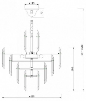 Подвесная люстра Maytoni Flare DIA200PL-06G в Лысьве - lysva.mebel24.online | фото 7