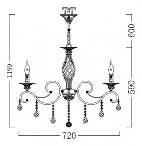 Подвесная люстра Maytoni Grace ARM247-08-G в Лысьве - lysva.mebel24.online | фото 4