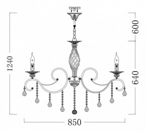 Подвесная люстра Maytoni Grace ARM247-10-G в Лысьве - lysva.mebel24.online | фото 7