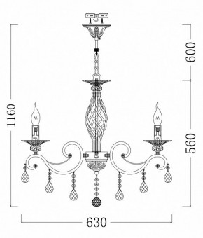 Подвесная люстра Maytoni Grace RC247-PL-06-R в Лысьве - lysva.mebel24.online | фото 5