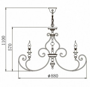 Подвесная люстра Maytoni Karina H631-PL-08-B в Лысьве - lysva.mebel24.online | фото 3