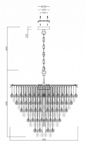 Подвесная люстра Maytoni Linn MOD091PL-09CH в Лысьве - lysva.mebel24.online | фото 3