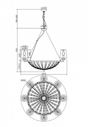 Подвесная люстра Maytoni Pantheon H021PL-08CH в Лысьве - lysva.mebel24.online | фото 4