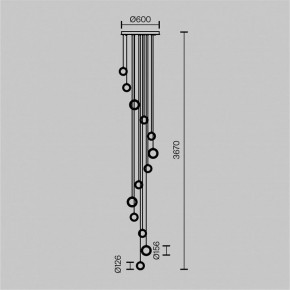 Подвесная люстра Maytoni Pharao MOD361PL-L58BS3K в Лысьве - lysva.mebel24.online | фото 4