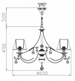 Подвесная люстра Maytoni Soffia RC093-PL-06-R в Лысьве - lysva.mebel24.online | фото 4