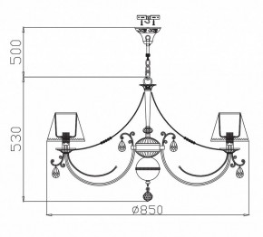 Подвесная люстра Maytoni Soffia RC093-PL-08-R в Лысьве - lysva.mebel24.online | фото 5