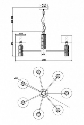 Подвесная люстра Maytoni Talento DIA008PL-07CH в Лысьве - lysva.mebel24.online | фото 8