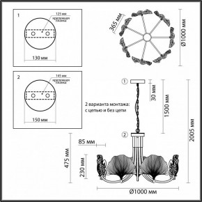 Подвесная люстра Odeon Light Ventaglio 4870/7 в Лысьве - lysva.mebel24.online | фото 6