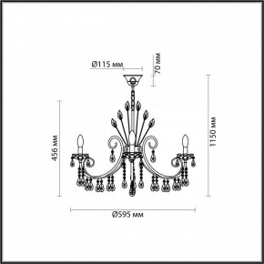 Подвесная люстра Odeon Light Versia 4977/6 в Лысьве - lysva.mebel24.online | фото 5