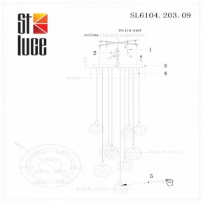Подвесная люстра ST-Luce Montecelio SL6104.203.09 в Лысьве - lysva.mebel24.online | фото 3