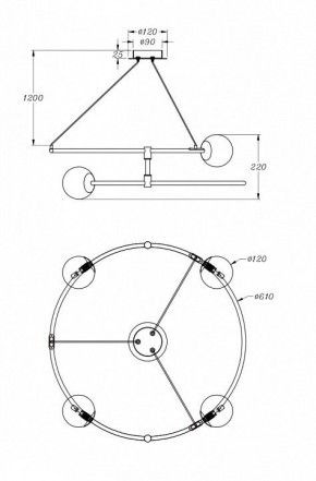 Подвесной светильник Maytoni Balance MOD317PL-04B в Лысьве - lysva.mebel24.online | фото 4
