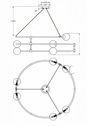 Подвесной светильник Maytoni Balance MOD317PL-06B в Лысьве - lysva.mebel24.online | фото 3