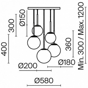 Подвесной светильник Maytoni Basic form MOD321PL-05W в Лысьве - lysva.mebel24.online | фото 5