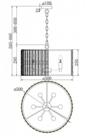 Подвесной светильник Maytoni Facet MOD094PL-06G в Лысьве - lysva.mebel24.online | фото 4