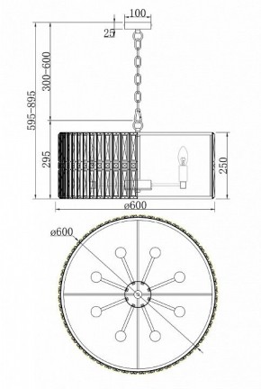 Подвесной светильник Maytoni Facet MOD094PL-08G в Лысьве - lysva.mebel24.online | фото 3