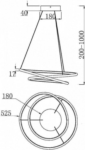 Подвесной светильник Maytoni Halo MOD100PL-L47BSK1 в Лысьве - lysva.mebel24.online | фото 4