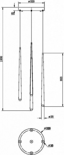 Подвесной светильник Maytoni Halo MOD132PL-L30BSK в Лысьве - lysva.mebel24.online | фото 2
