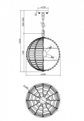 Подвесной светильник Maytoni Palla MOD092PL-06CH в Лысьве - lysva.mebel24.online | фото 3