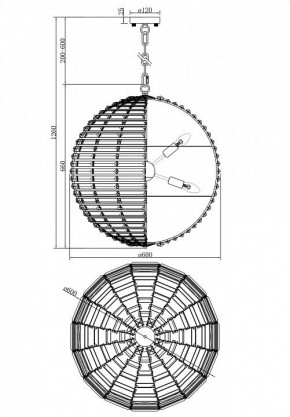 Подвесной светильник Maytoni Palla MOD092PL-08CH в Лысьве - lysva.mebel24.online | фото 4