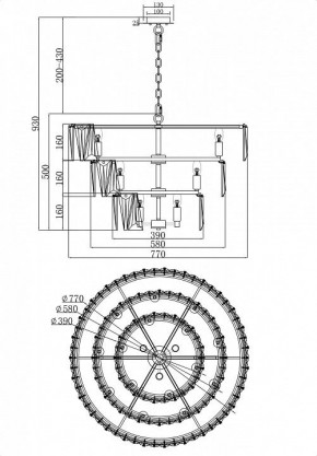 Подвесной светильник Maytoni Puntes MOD043PL-18CH в Лысьве - lysva.mebel24.online | фото 4