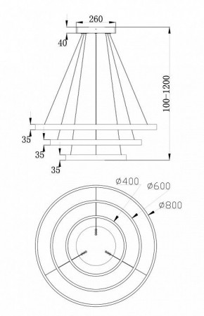 Подвесной светильник Maytoni Rim MOD058PL-L100W4K в Лысьве - lysva.mebel24.online | фото 6