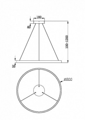 Подвесной светильник Maytoni Rim MOD058PL-L42BK в Лысьве - lysva.mebel24.online | фото 3