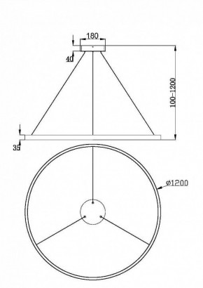 Подвесной светильник Maytoni Rim MOD058PL-L65BS3K в Лысьве - lysva.mebel24.online | фото 4