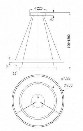 Подвесной светильник Maytoni Rim MOD058PL-L74W4K в Лысьве - lysva.mebel24.online | фото 6