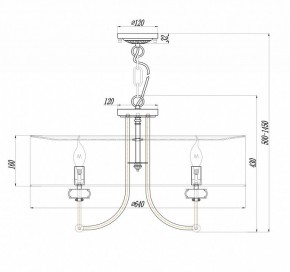 Подвесной светильник Maytoni Roma ARM006PL-08G в Лысьве - lysva.mebel24.online | фото 4