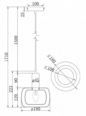 Подвесной светильник Maytoni Vision MOD411PL-01G в Лысьве - lysva.mebel24.online | фото 7
