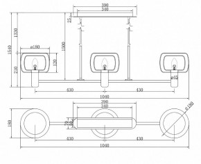 Подвесной светильник Maytoni Vision MOD411PL-03G в Лысьве - lysva.mebel24.online | фото 6