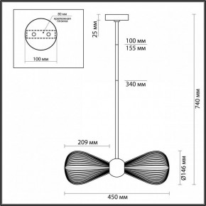 Подвесной светильник Odeon Light Elica 5402/2 в Лысьве - lysva.mebel24.online | фото 4