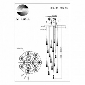 Подвесной светильник ST-Luce Sollen SL6111.203.15 в Лысьве - lysva.mebel24.online | фото 3