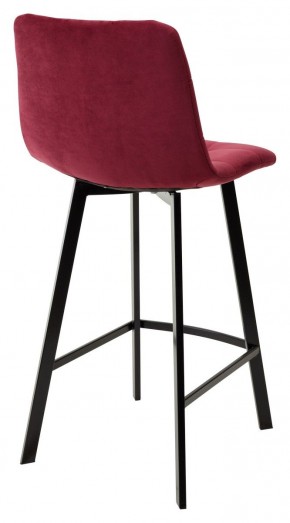 Полубарный стул CHILLI-QB SQUARE винный #16, велюр / черный каркас (H=66cm) М-City в Лысьве - lysva.mebel24.online | фото 6