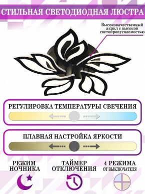 Потолочная люстра Natali Kovaltseva High-Tech Led Lamps HIGH-TECH LED LAMPS 82006 BLACK в Лысьве - lysva.mebel24.online | фото 5