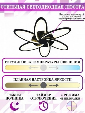 Потолочная люстра Natali Kovaltseva High-Tech Led Lamps HIGH-TECH LED LAMPS 82008 BLACK в Лысьве - lysva.mebel24.online | фото 5