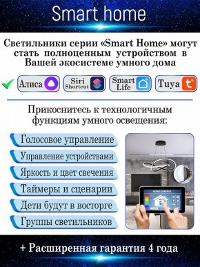 Потолочная люстра Natali Kovaltseva Smart home LED LAMPS 81216 в Лысьве - lysva.mebel24.online | фото 6