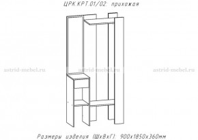 КРИТ-1 Прихожая (Делано светлый) в Лысьве - lysva.mebel24.online | фото 2