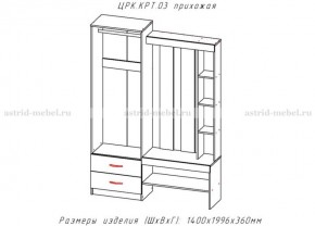 КРИТ-3 Прихожая (Анкор темный/Анкор белый) в Лысьве - lysva.mebel24.online | фото 2