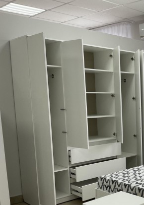 Шкаф 4-ств. с 3 ящиками "Бьянко" в Лысьве - lysva.mebel24.online | фото 2