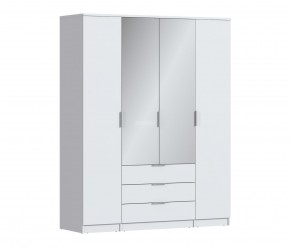 Шкаф 4х дверный с зеркалами Николь СБ-2595/1 (Белый) в Лысьве - lysva.mebel24.online | фото