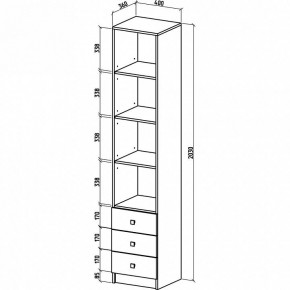 Шкаф для белья Бостон-4 в Лысьве - lysva.mebel24.online | фото 2