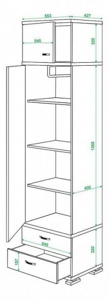 Шкаф для белья Домино КС-10 в Лысьве - lysva.mebel24.online | фото 3