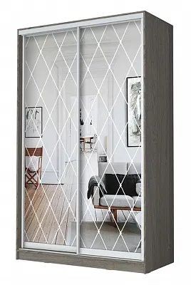 Шкаф-купе ХИТ 24-12/2-66 РОМБ БОЛЬШОЙ в Лысьве - lysva.mebel24.online | фото