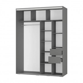 Шкаф-купе Крафт-6 1.6 м ШКК-06 (графит) в Лысьве - lysva.mebel24.online | фото 2