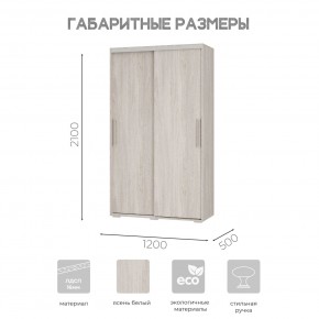Шкаф-купе ШКК-11 (ясень белый) в Лысьве - lysva.mebel24.online | фото 7