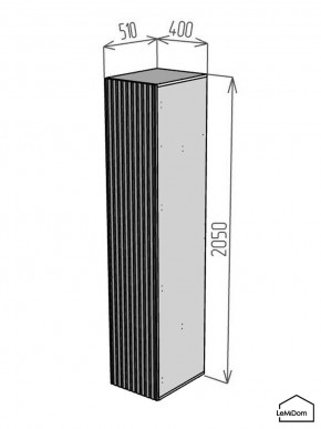 Шкаф Linnea MHR-1 2050х400х510 (Белый-М 11.1.1) в Лысьве - lysva.mebel24.online | фото 2
