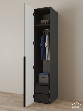 Шкаф Linnea MHR-1-3 2050х400х510 (Графит-М 11.1.25) в Лысьве - lysva.mebel24.online | фото 5