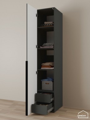 Шкаф Linnea MHR-1-4 2050х400х510 (Графит-М 11.1.25) в Лысьве - lysva.mebel24.online | фото 6