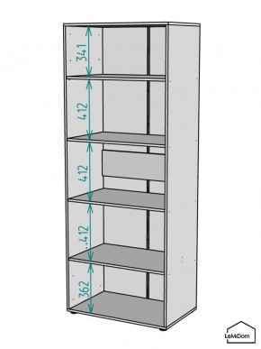Шкаф Linnea MHR-2-2 2050х800х510 (Графит-М 11.1.25) в Лысьве - lysva.mebel24.online | фото 3
